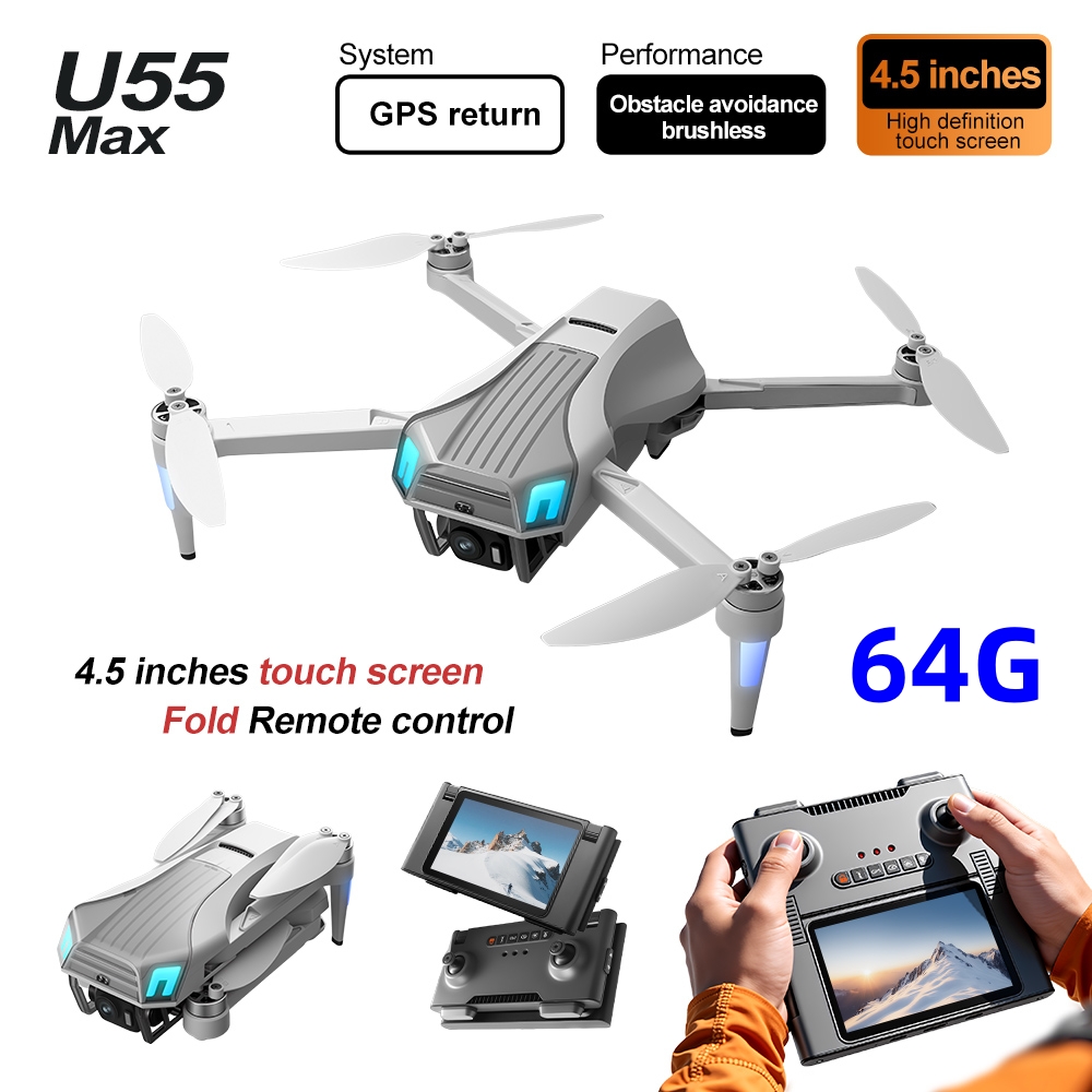 Drone Gimbal 2 Axis - NCZOBOE U55 옵티컬 플로우 GPS 드론